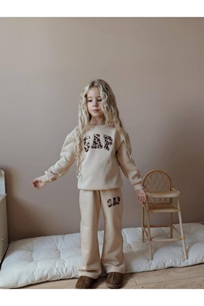 MİLAYS LİFE HOME COLLECTİON Girl's 3-Thread 100% Cotton Thick Combed Cotton Colorful Winter Tracksuit Set
