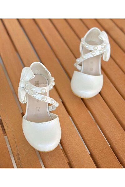 Surpie Shoes Children's High Heel Shoes, Children's Evening Dress Shoes with Pearl Detail