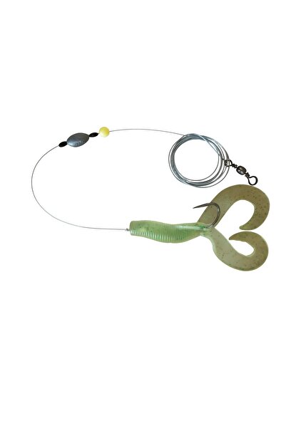 YEM DÜNYASI Oval Kuyruk Levrek Avcısı – Silikon Yemli Çelik Tel Hazır Takım