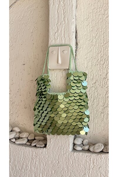 ManiMano Yeşil pullu çanta