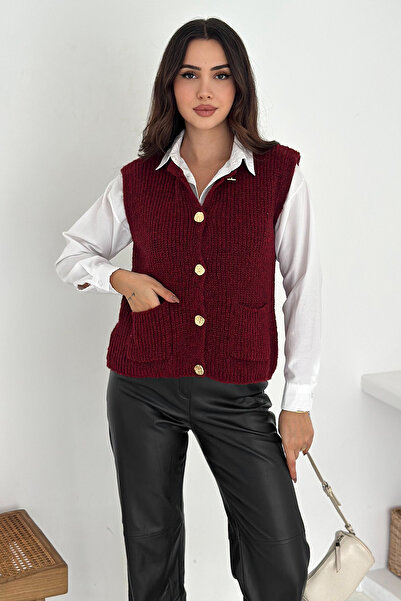 Noa Noa Women's Buttoned Pocketed Knit Vest & Sweater – Heritage Layer