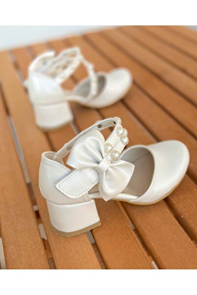 Surpie Shoes Children's High Heel Shoes, Children's Evening Dress Shoes with Pearl Detail