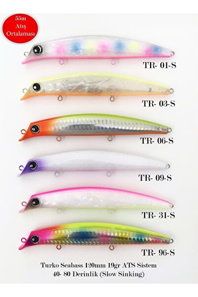 Genel Markalar TURKO SEABASS 120mm 19gr ATS SİSTEM RAPALA MAKET BALIK - RENK ...