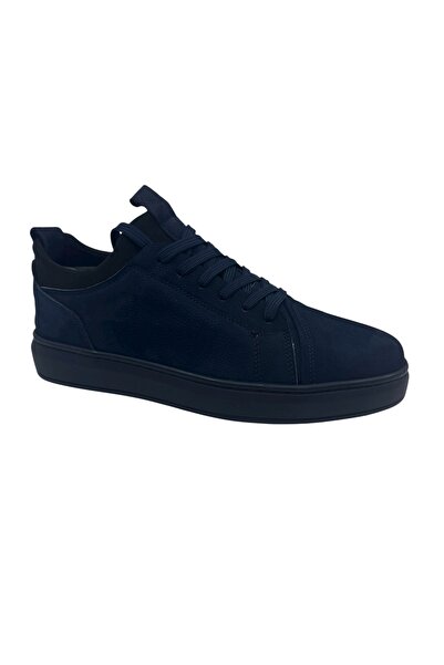 Papuccu حذاء رياضي من جلد النوبوك باللون الأزرق الداكن