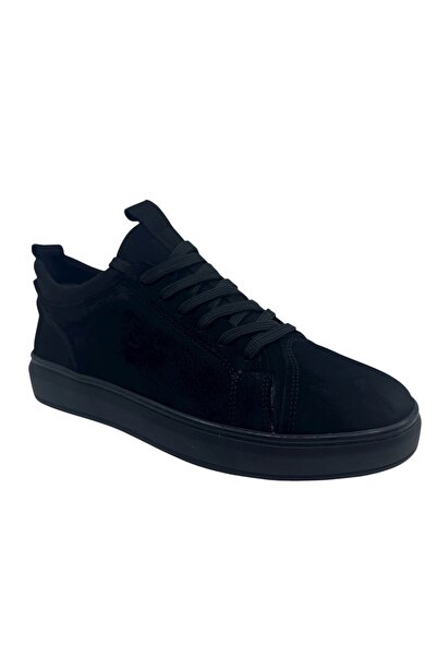Papuccu Black Nubuck Stretch Sneaker