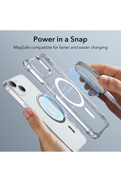 ESR Air Armor Halolock MagSafe Case for Apple iPhone 14 Plus/15 Plus Transparent