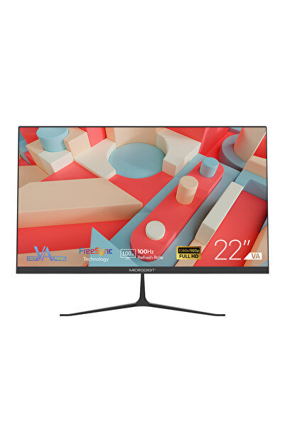 Microdigit Premium 22 inch Full HD (1920/1080)100Hz HDMI LED Monitor Multicolor