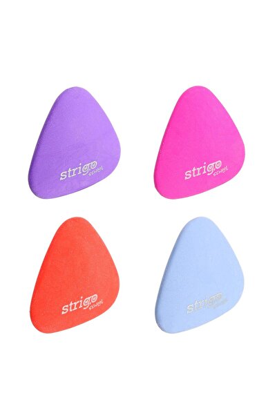 Strigo Gumă de șters triunghiulara, 4 culori set mix