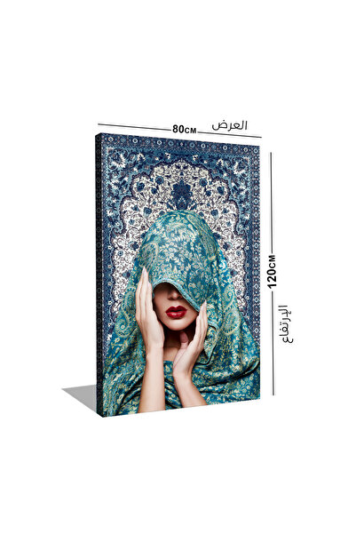 designadv Wall painting of a girl with a Hooded