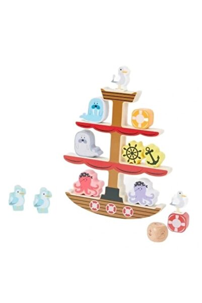 Mini Matters Дървена балансираща играчка Ноевият ковчег, 14 части