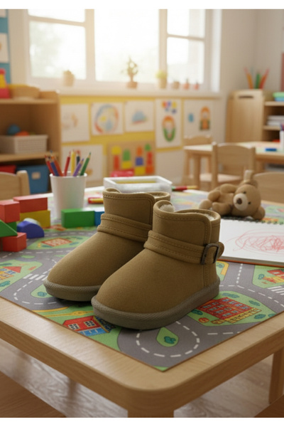 GEZER Boys' Nursery School House Slippers with Buckle. Boys' Slippers with Buckle