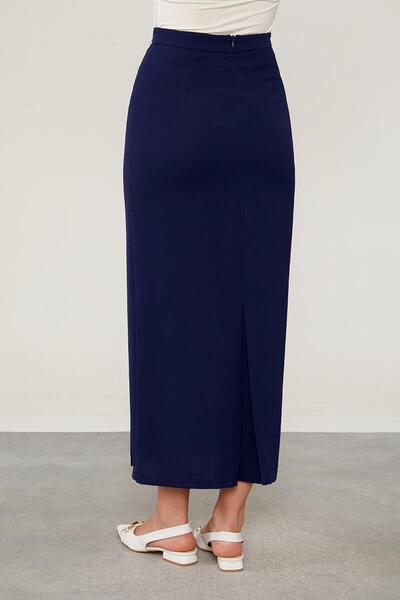 Levidor Lacivert Şerit Detay Kalem Etek