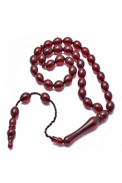 Eagal مسبحة كهرمانية أسطوانية اللون كستنائية