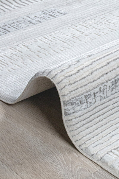 White Gray Polyester Carpet Fringed Dustproof Living Room Living Room Children's Room Runner