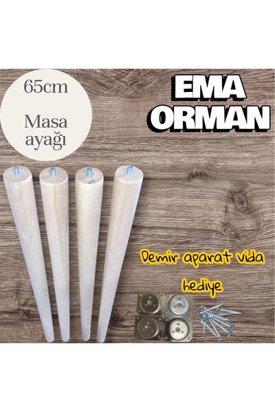 Ema orman 65cm 4.3cm konik ham masa ayağı demir aparat hediyeli