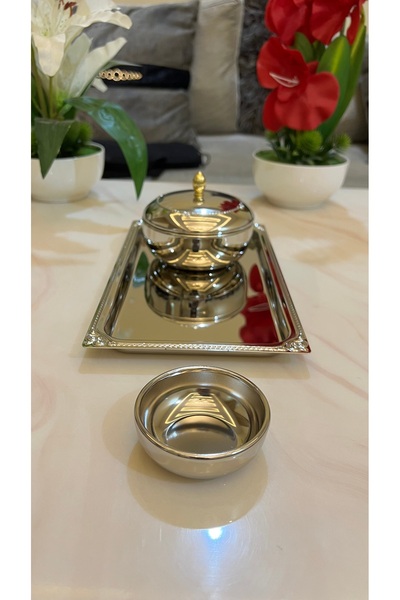 Palaces Small silver date set with gold, silver nickel, silver chrome - 3 pieces