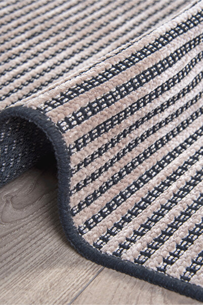 Santiva Home Bej Şönil Kilim Salon Oturma Çocuk Odası Hasır Yıkanabilir Yollu...