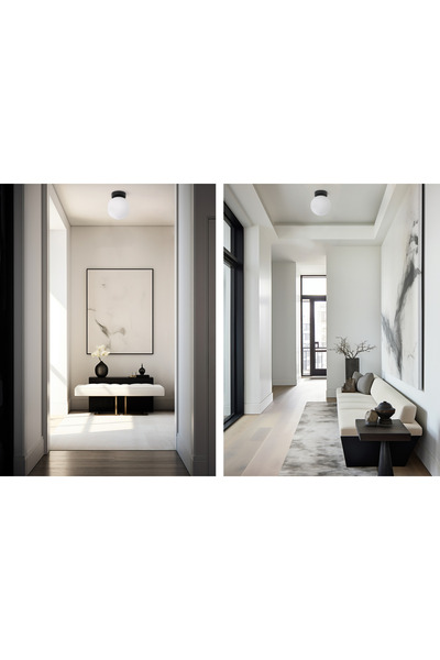 Other ALTA WHITE 1-FLAT CEILING LAMP BLACK E14