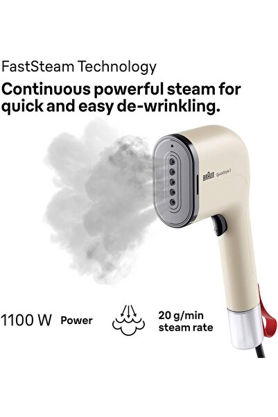 Braun QuickStyle 3 Garment Steamer, GS 3012 BG - Beige