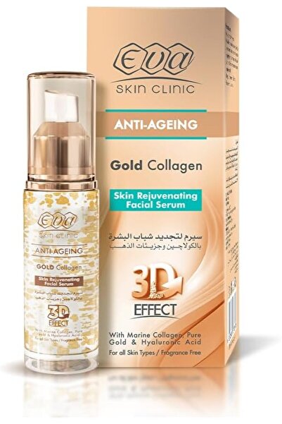 EVA Skin Clinic Gold Collagen Serum with 24K Gold Particles, 30 ml, All Skin Types, Unisex