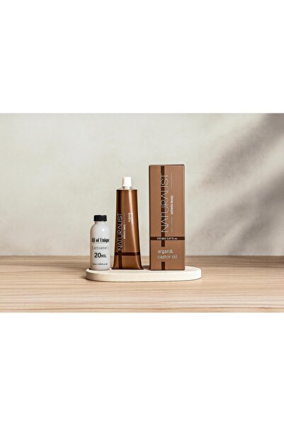 Naturalist Kalıcı Saç Boyası 77.0 Yoğun Kumral 150 ml ve All Of Unique 100 ml 20 vol oksidan