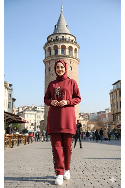 modasindoma SET DUBĂLĂ CU IMPRIMARE LEOPARD PENTRU FEMEI