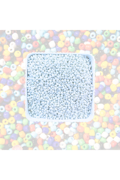 HERALDİS خرز رملي 3 مم لون أبيض غير لامع لا يتلاشى لونه 50 جرام - MCH3MMKUM-4