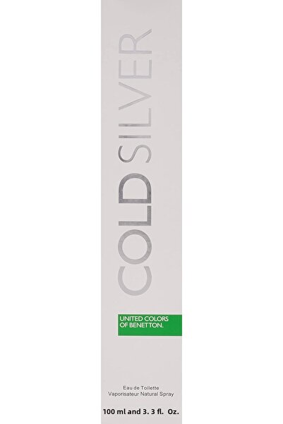 United Colors of Benetton Cold Silver Eau de Toilette for Men, 100 ml