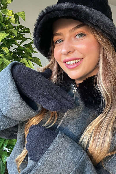 PİCCO Premium Kalite Şık Peluş Uzun Parmak Kadın Yumuşak Dokulu Kışlık Eldiven