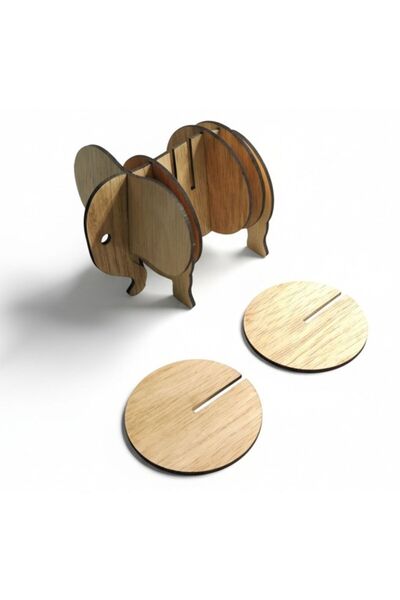 OEM Multilayer Plywood Coaster Set – Elegant "Elephant" Design