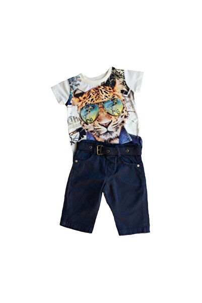 Miniworld Set de vara pentru baieti 2 piese, Cool Tiger , varsta 3 ani, 98 cm