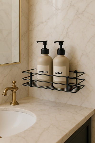 yodis Delmeye Son Paslanmaz Yapışkanlı Raf Banyo Rafı Banyo Düzenleyici Banyo...