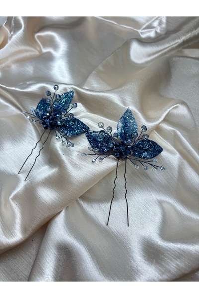 MoonskinBridal Yaprak Ve Kristal İşlemeli Söz Nişan İkili Firkete