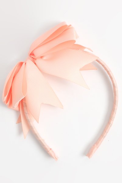 Generic Brand Girl's & Women's Hair 2-Piece Pastel Bow Crown Set Pink-Peach