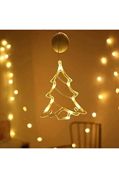 BUGHY'S Set of 4 LED illuminated figurines, warm white, 15 x 21 cm, Santa Claus, Snowman, Fir Tree, Bell