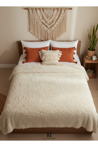 la lune home TÜYLÜ PELUŞ BATTANİYE ÇİFT KİŞİLİK 180X220