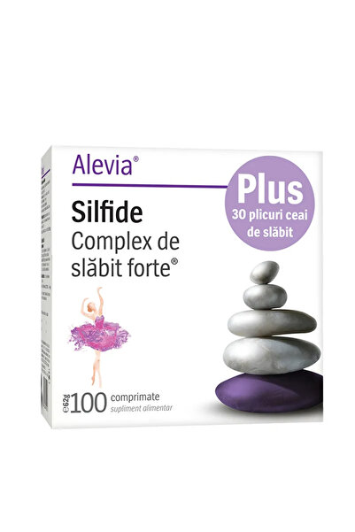Alevia Complex de slăbit Silfide Strong 100 comprimate + Ceai de slăbit 30 pliculețe -