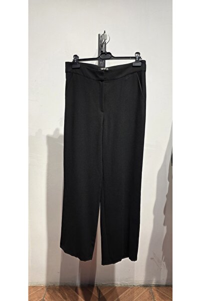 Elele Women's Hijab Crepe Fabric Wide-Leg Pants