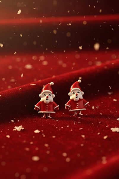 Jaida Moda Women's New Year's Christmas Nail Earrings with Santa Claus Figure