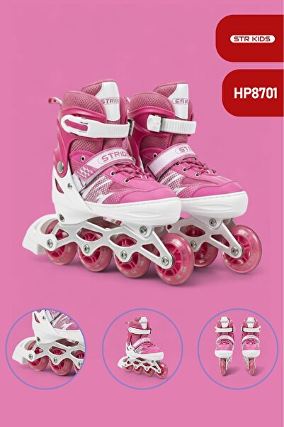 FORSACE Işıklı Silikon Teker Numara Ayarlanabilir Alüminyum Gövde Çocuk Alışt...