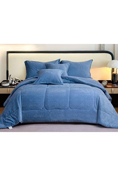 ODS Winter Velvet Bedspread With Heavy Filling, Suitable For Double Bed Size 200x200cm, 6Pieces,