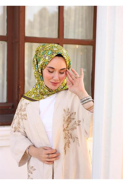 Silk Home Eșarfă Tivil mătase IST 11428 - 34 Galben, Kaki, Verde, Fumuriu, Ve...