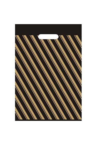 ALPJOY حقيبة تسوق مخططة معززة بحمالة كتف واحدة، 50 قطعة، 33×45 سم