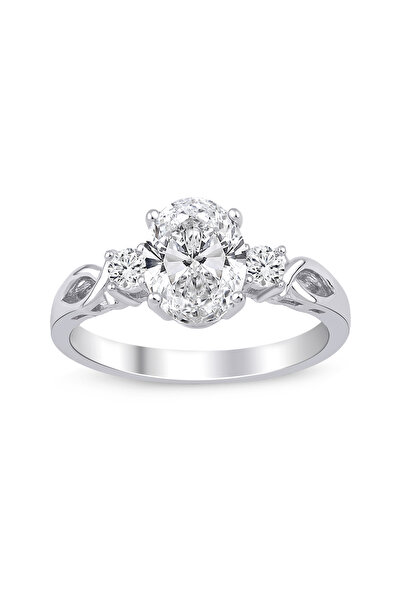 skydiamond Creative Diamond Pırlanta Efektli Kadın Oval Tektaş Yüzük – Sonsuz...