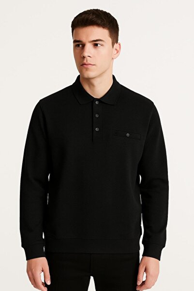 Ercan Φούτερ με μακρύ μανίκι με λαιμόκοψη πόλο - 7419