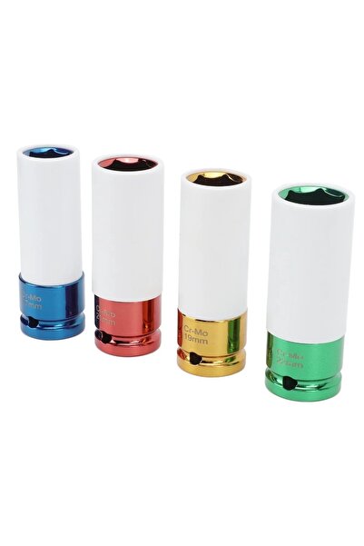 Andu Set 4 tubulare Colorate cu protectie pentru jante aliaj masura 17 – 19 – 21 – 22 mm