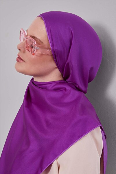 Levidor Purple Solid Color Trend Twill Scarf