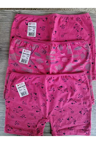 LİA Underwear Girl's Patterned Boxer 3-Piece Set