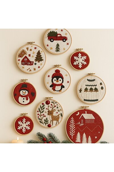 DEAR HOME 9 lu set yılbaşı temalı baskı pano