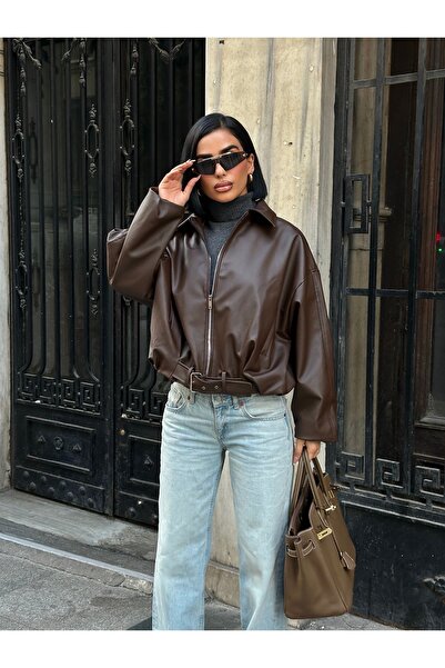 Blanco Дамско кожено яке с колан от новата колекция